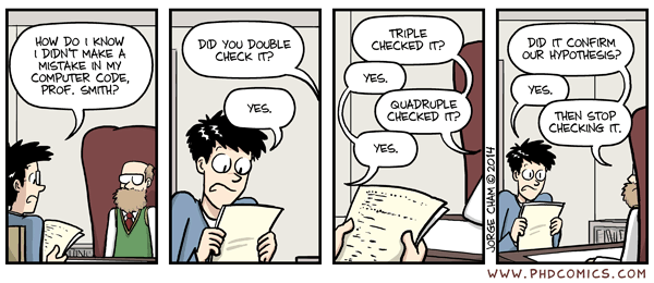 "PhD Comic about bug-hacking"